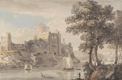 A Castle on a River by Paul Sandby